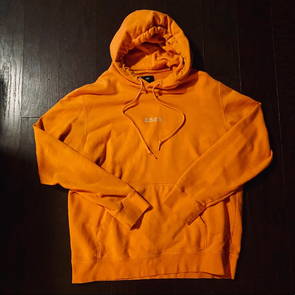 Orange Obey hoodie